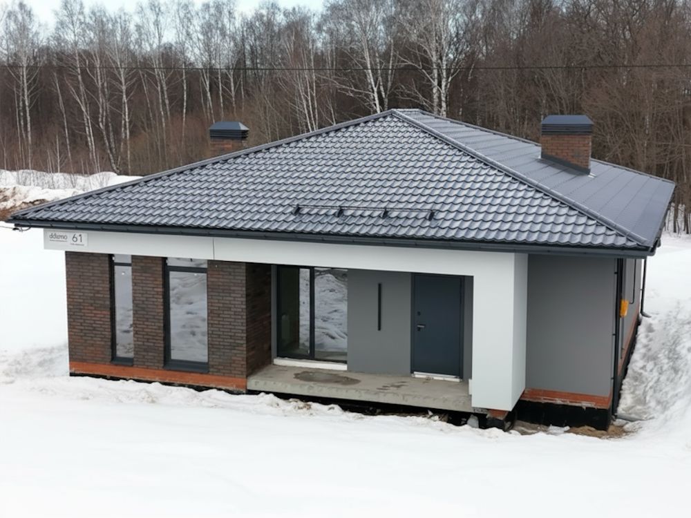 Одноэтажный дом в современном стиле с тремя спальнями 102 м² в КП Совушки